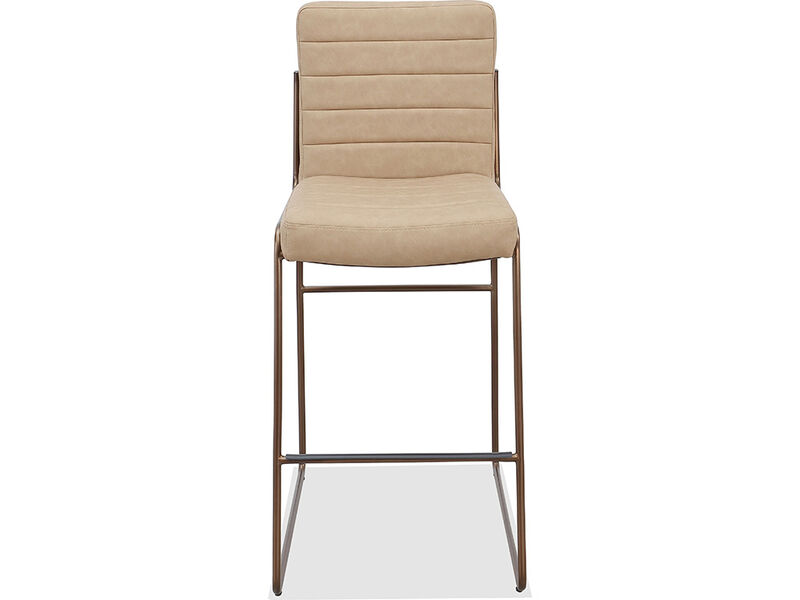 Madison Metal Frame Counter Stool in Honey Synthetic Leather